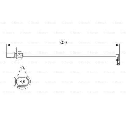 1 987 474 505
BOSCH
Styk ostrzegawczy, zużycie okładzin hamulcowych
