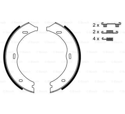 0 986 487 718
BOSCH
Zestaw szczęk hamulcowych, hamulec postojowy
