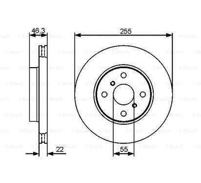 0 986 479 430
BOSCH
Tarcza hamulcowa
