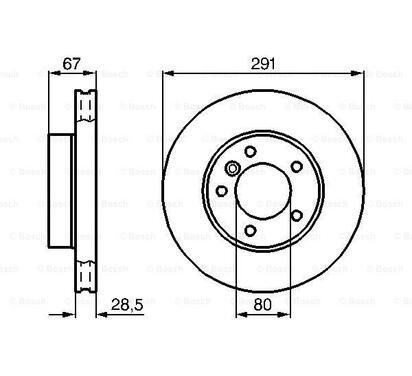 0 986 478 691
BOSCH
Tarcza hamulcowa
