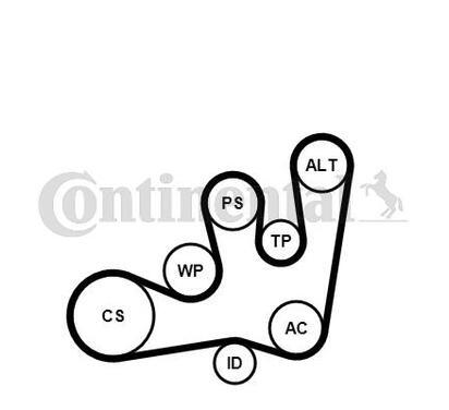 6PK1642K1
CONTITECH
Zestaw paska klinowego wielorowkowego
