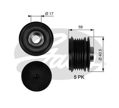 OAP7107
GATES
Alternator - sprzęgło jednokierunkowe
