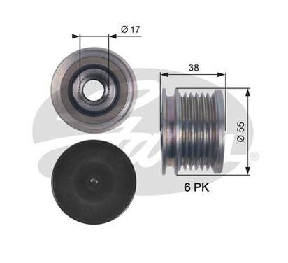 OAP7124
GATES
Alternator - sprzęgło jednokierunkowe
