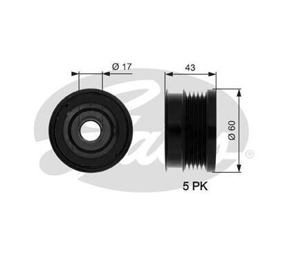 OAP7062
GATES
Alternator - sprzęgło jednokierunkowe
