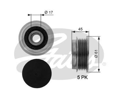 OAP7093
GATES
Alternator - sprzęgło jednokierunkowe
