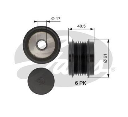 OAP7103
GATES
Alternator - sprzęgło jednokierunkowe
