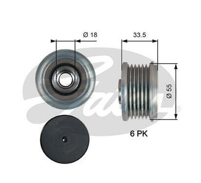 OAP7216
GATES
Alternator - sprzęgło jednokierunkowe
