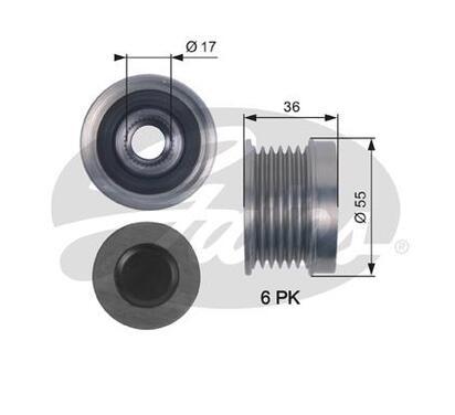 OAP7138
GATES
Alternator - sprzęgło jednokierunkowe
