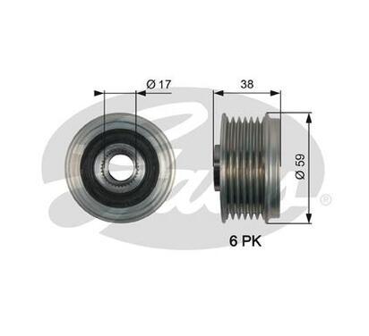 OAP7168
GATES
Alternator - sprzęgło jednokierunkowe
