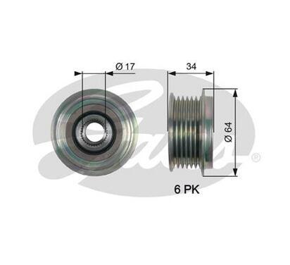 OAP7167
GATES
Alternator - sprzęgło jednokierunkowe
