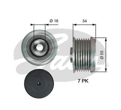 OAP7213
GATES
Alternator - sprzęgło jednokierunkowe
