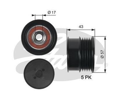 OAP7088
GATES
Alternator - sprzęgło jednokierunkowe
