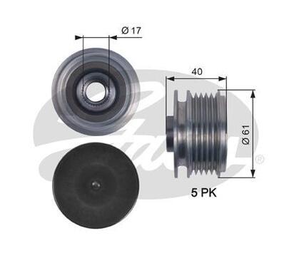 OAP7117
GATES
Alternator - sprzęgło jednokierunkowe
