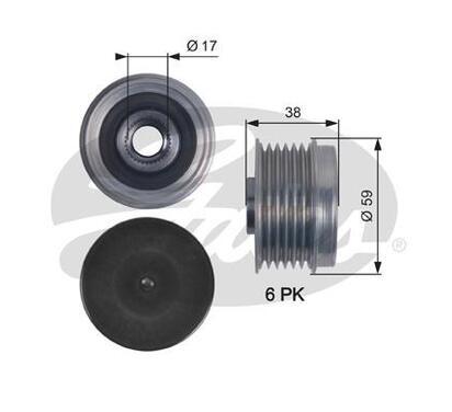 OAP7130
GATES
Alternator - sprzęgło jednokierunkowe
