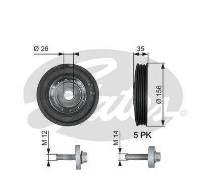 TVD1007A
GATES
Koło pasowe, wał korbowy
