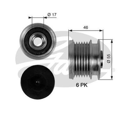 OAP7092
GATES
Alternator - sprzęgło jednokierunkowe
