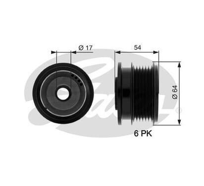 OAP7083
GATES
Alternator - sprzęgło jednokierunkowe
