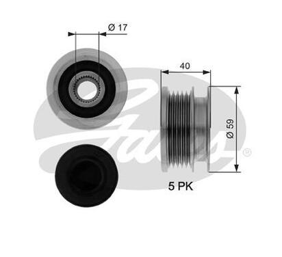 OAP7074
GATES
Alternator - sprzęgło jednokierunkowe
