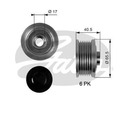 OAP7032
GATES
Alternator - sprzęgło jednokierunkowe
