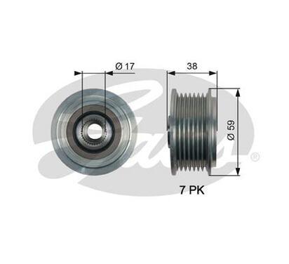 OAP7169
GATES
Alternator - sprzęgło jednokierunkowe
