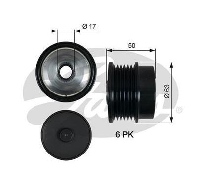 OAP7186
GATES
Alternator - sprzęgło jednokierunkowe
