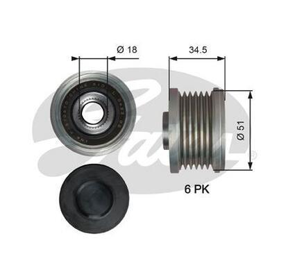 OAP7218
GATES
Alternator - sprzęgło jednokierunkowe
