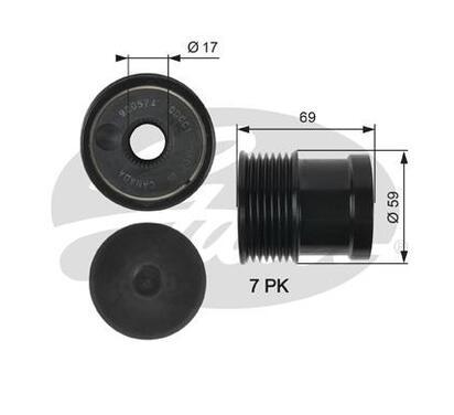 OAP7069
GATES
Alternator - sprzęgło jednokierunkowe
