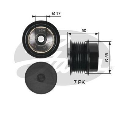 OAP7017
GATES
Alternator - sprzęgło jednokierunkowe
