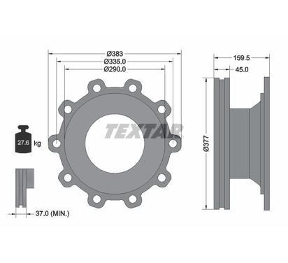 93095800
TEXTAR LKW
Tarcza hamulcowa
