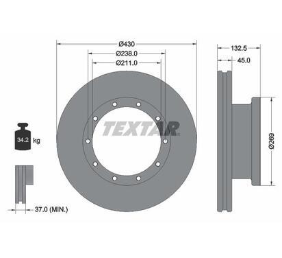 93087900
TEXTAR LKW
Tarcza hamulcowa
