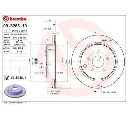 09.B265.11
BREMBO
Tarcza hamulcowa
