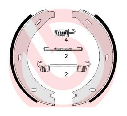 S 50 517
BREMBO
Zestaw szczęk hamulcowych, hamulec postojowy
