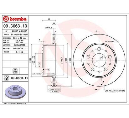 09.C663.11
BREMBO
Tarcza hamulcowa
