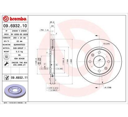 09.6932.11
BREMBO
Tarcza hamulcowa
