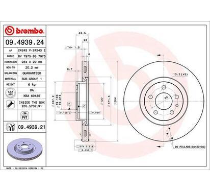 09.4939.24
BREMBO
Tarcza hamulcowa
