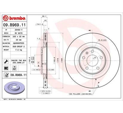 09.B969.11
BREMBO
Tarcza hamulcowa
