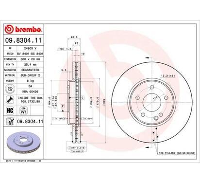 09.8304.11
BREMBO
Tarcza hamulcowa
