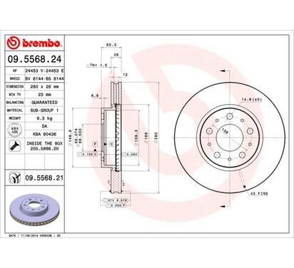 09.5568.21
BREMBO
Tarcza hamulcowa
