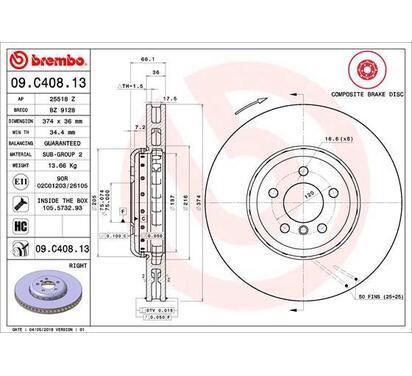 09.C408.13
BREMBO
Tarcza hamulcowa
