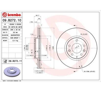 09.B272.10
BREMBO
Tarcza hamulcowa
