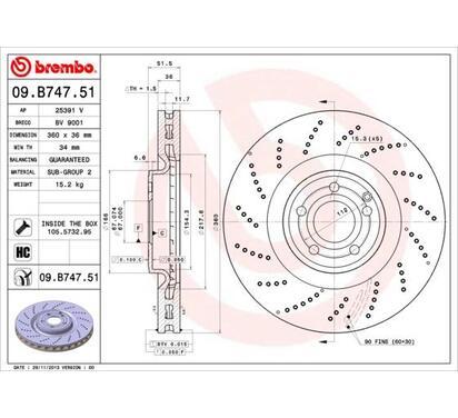 09.B747.51
BREMBO
Tarcza hamulcowa
