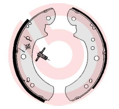 S 24 512
BREMBO
Zestaw szczęk hamulcowych
