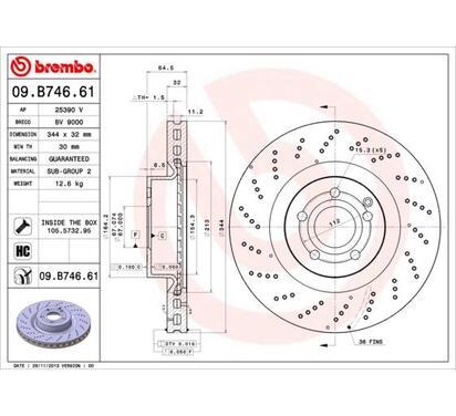 09.B746.61
BREMBO
Tarcza hamulcowa
