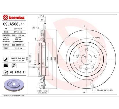 09.A508.11
BREMBO
Tarcza hamulcowa
