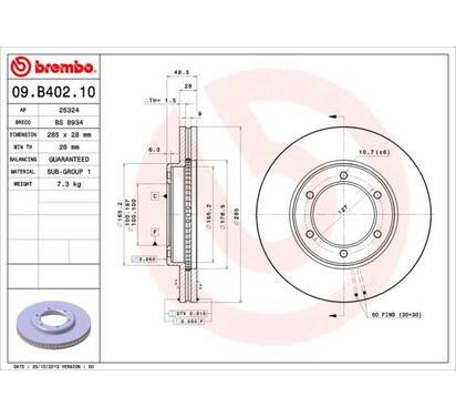 09.B402.10
BREMBO
Tarcza hamulcowa
