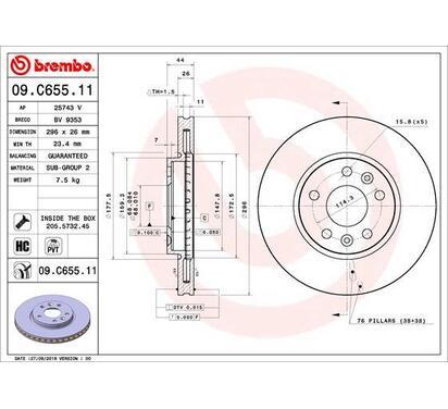 09.C655.11
BREMBO
Tarcza hamulcowa
