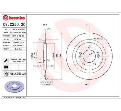 08.C250.21
BREMBO
Tarcza hamulcowa
