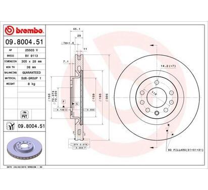 09.8004.51
BREMBO
Tarcza hamulcowa
