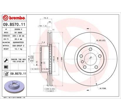 09.B570.11
BREMBO
Tarcza hamulcowa
