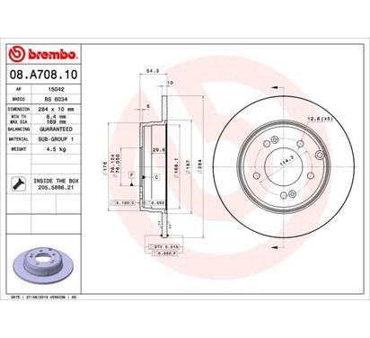 08.A708.11
BREMBO
Tarcza hamulcowa
